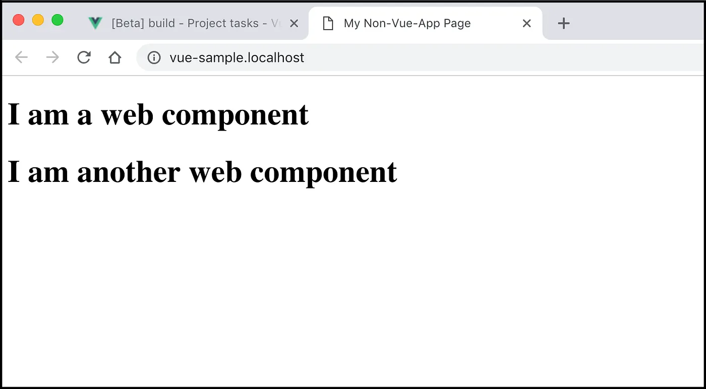 Two simple web component elements with black text on white background.