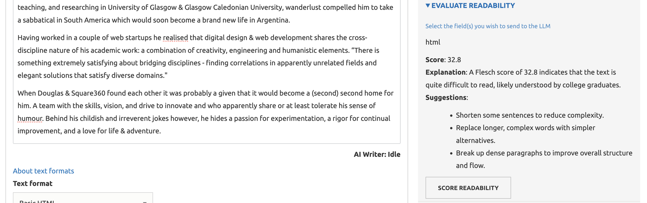 readability