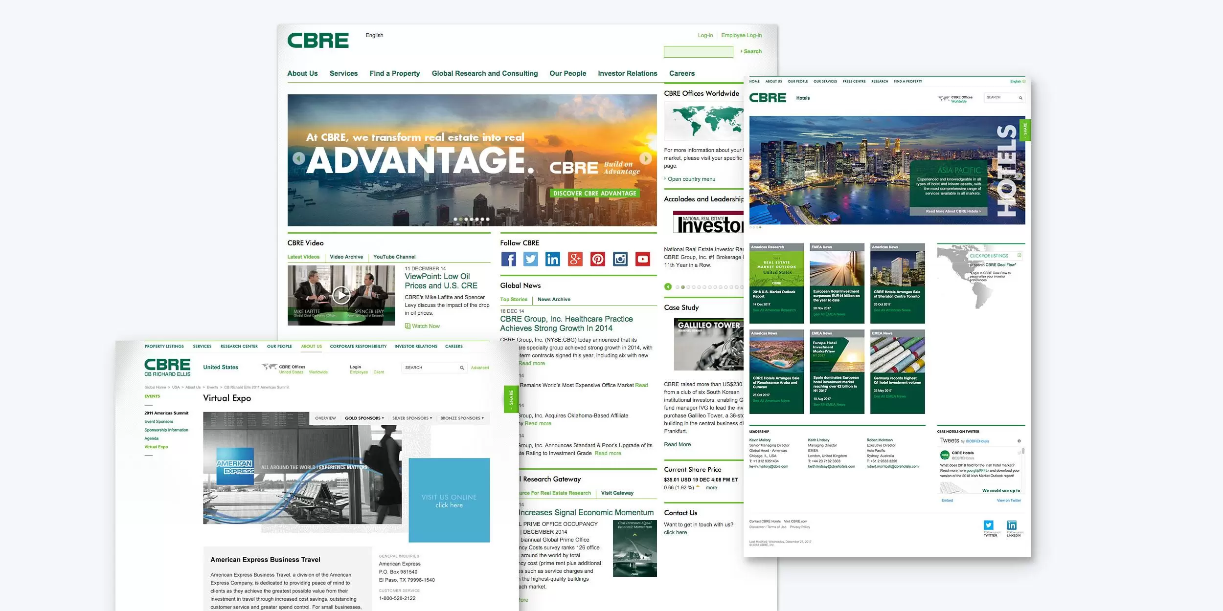Multiple screenshots of responsive website layouts displaying travel and tourism content.