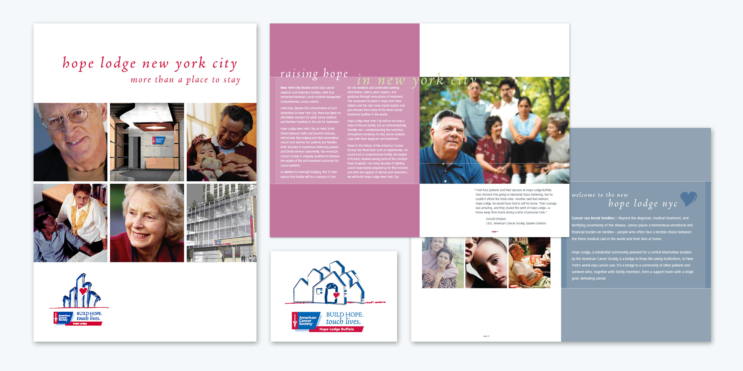 Trifold brochure showing a colorful layout with promotional content and logos.